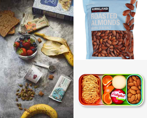 Quick and easy snacks for work cover photo collage