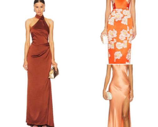 Orange — The PERFECT Wedding Guest Dresses You'll Want to Rewear cover photo collage