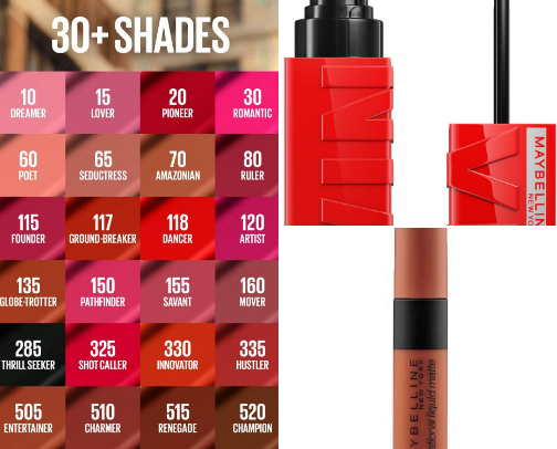 Maybelline Lipstick cover photo collage