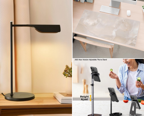 Tech Aesthetic Desk Setup — Minimal, Clean, and Productive (2025) cover photo collage