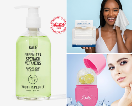 What you’ll see in my skincare cabinet 🤗 cover photo collage