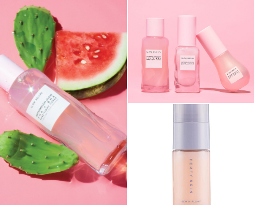 Glowy skincare cover photo collage