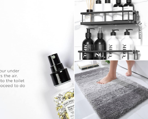 Bathroom essentials cover photo collage