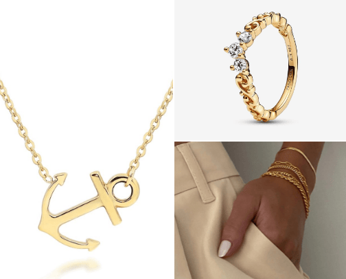 my fav, high quality gold accessories cover photo collage