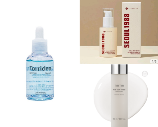 skincare products that actually works💧✨ cover photo collage