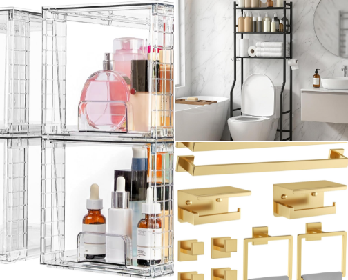 Bathroom Storage & Decor Must-Haves cover photo collage
