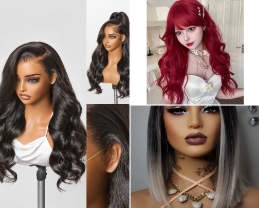 Melted Lace & Effortless Styles: The Ultimate Wig Guide cover photo collage