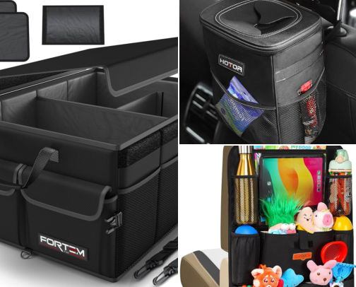 Car Chaos, Contained: Organization for Sports Families on the Go cover photo collage