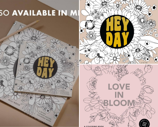 Coloring Books, Drawing, and Helpful Information cover photo collage