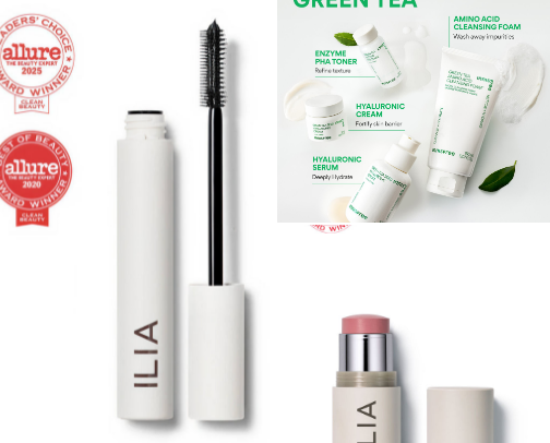 Things in my low-tox bathroom cover photo collage