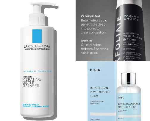 UPDATED oily sensitive prone to close comedones skincare routine cover photo collage