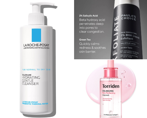 UPDATED oily sensitive prone to close comedones skincare routine cover photo collage