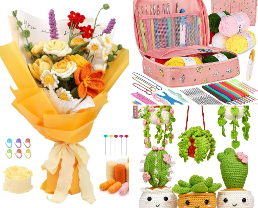 Crochet recommendations for beginners🧶 cover photo collage