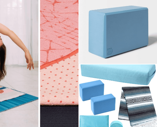 yoga props cover photo collage
