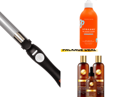 Hair tools & products cover photo collage