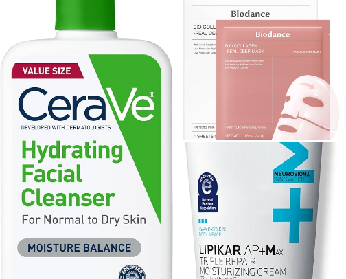 My Tretinoin-Friendly Skincare ✨ Dry skin essentials cover photo collage