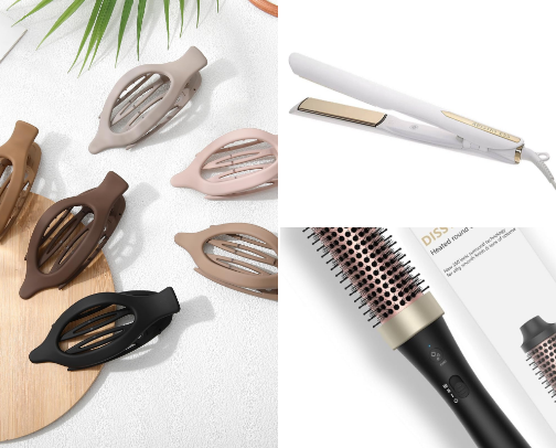 favorite hair accessories/products cover photo collage