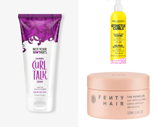 Curly hair products🪷 cover photo collage
