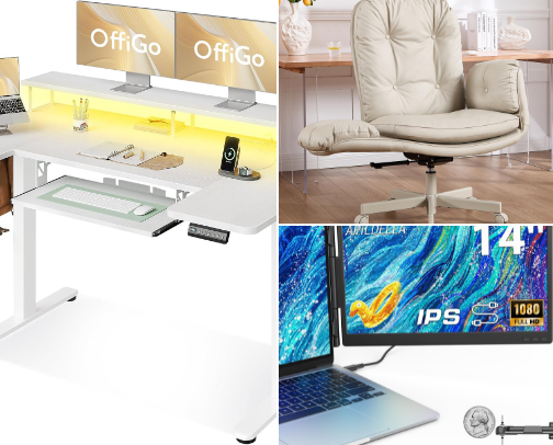 WFH essentials👩‍💻🖥️✨ cover photo collage
