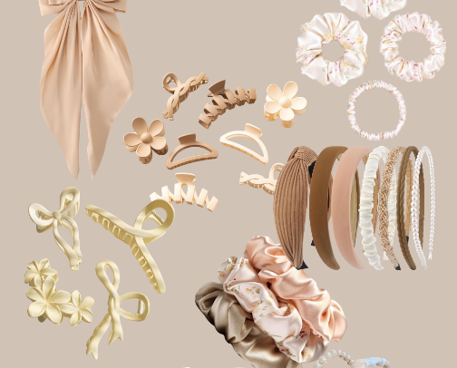 Hair Accessories | Neutral Hair Edit cover photo collage