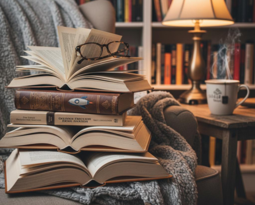 Books and Reading cover photo collage