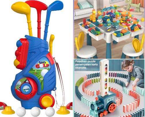 Educational toys for children cover photo collage