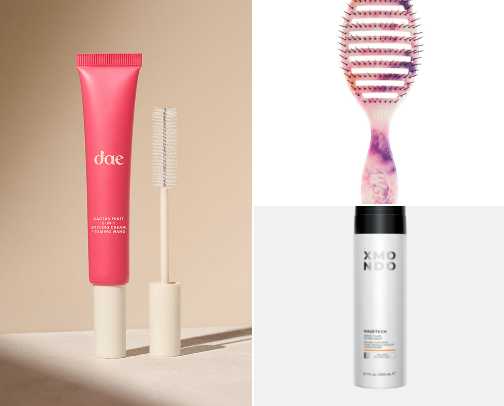 hair products i love as a not-straight but not-curly girl 🎀 cover photo collage