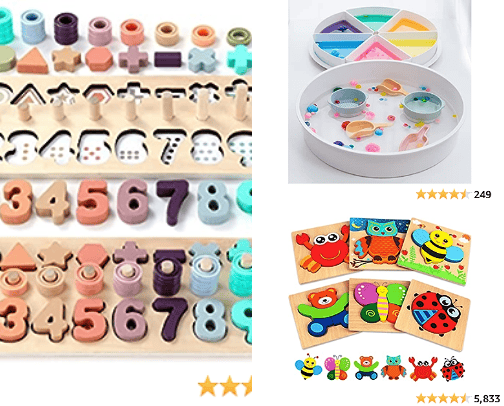 educational toys cover photo collage