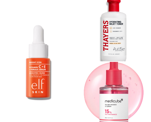 Morning skincare cover photo collage