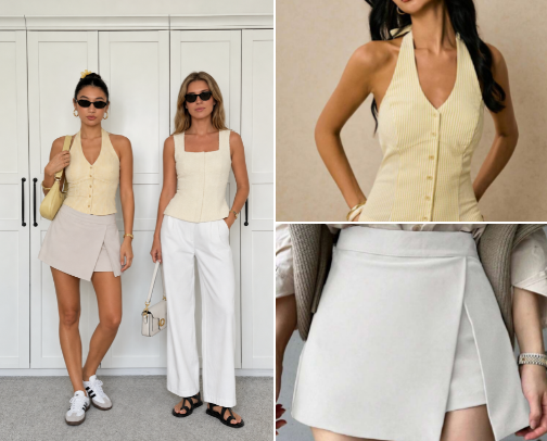 Summer Outfit Ideas: White + Butter Yellow cover photo collage