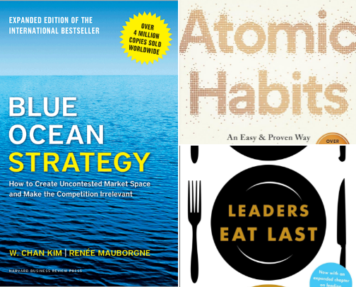 CEO Fuel: 10 Books to Elevate Your Hustle cover photo collage