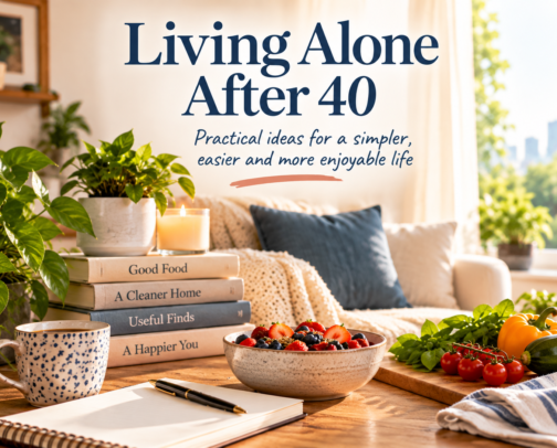 Living Alone After 40: Practical Things That Make Life Easier cover photo collage
