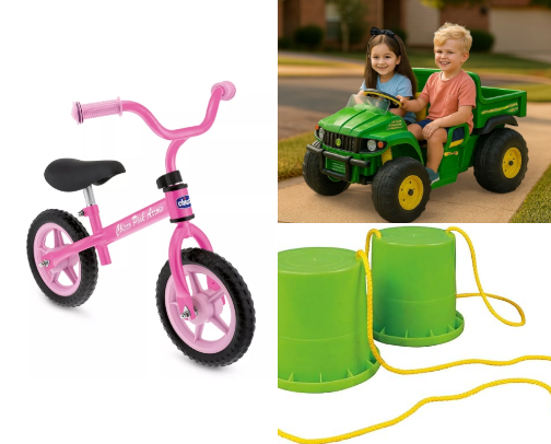 Toys that my children play with outside cover photo collage