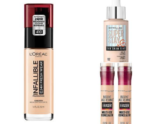 Full Face of Budget Friendly Makeup that's really great cover photo collage