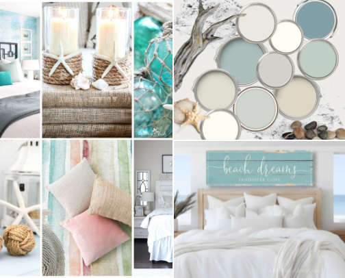 Coastal Bedroom Ideas cover photo collage