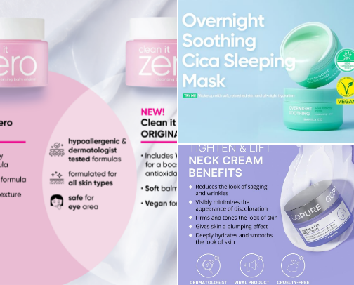 Tried, Tested, Approved Skincare cover photo collage