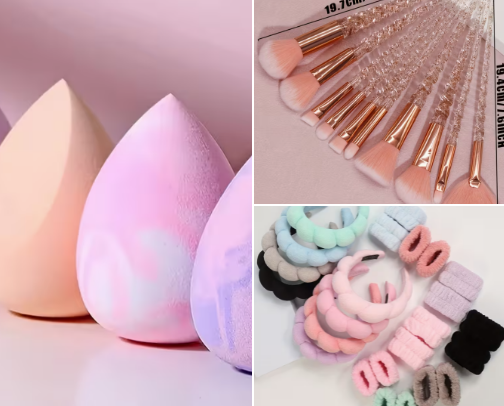 Temu Makeup Accessories cover photo collage