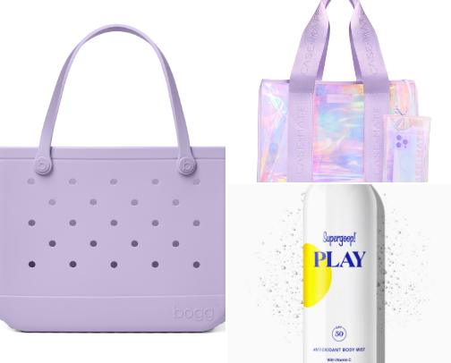 What’s in your pool/beach bag?🕶️☀️ cover photo collage