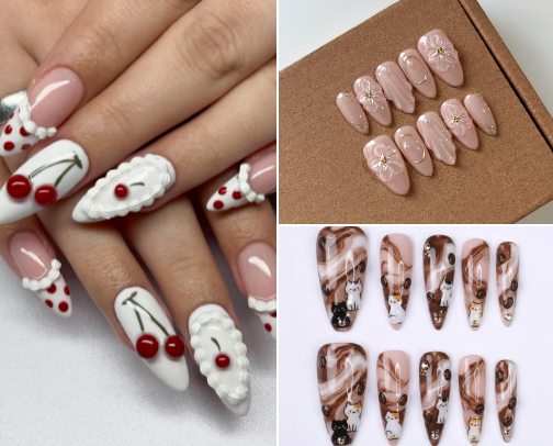 Top Recommended Pinterest Aesthetic Press On Nails cover photo collage