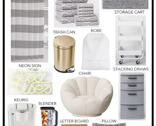 dorm must haves cover photo collage