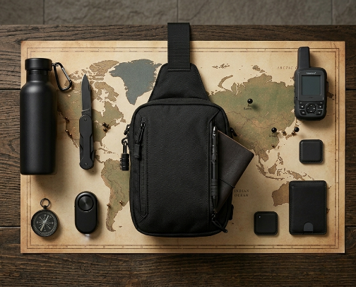 The Solo Traveler's Smart Safety Kit - Anti-Theft, Hotel and Tech Essentials cover photo collage