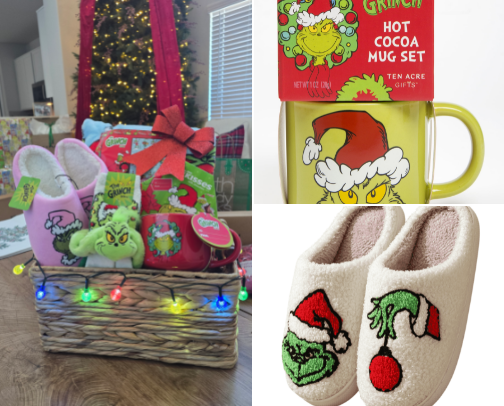 Christmas burr basket cover photo collage