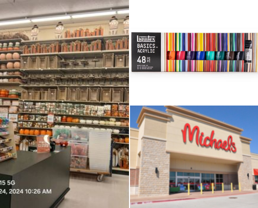 An artists dream cabinet of supplies cover photo collage