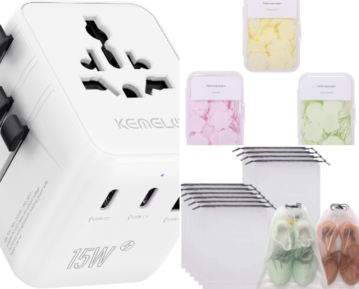 8 amazon travel necessities✈ cover photo collage