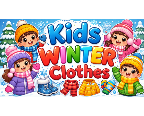 Winter Kids Clothes cover photo collage
