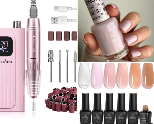 At home nails 💅🏻 cover photo collage