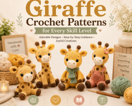 The Sweetest Giraffe Crochet Patterns for Every Skill Level cover photo collage