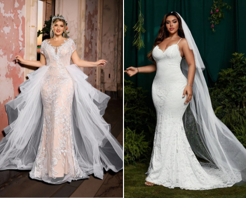 Dreamy Plus Size Bridal Dresses for a Beautiful Walk Down the Aisle cover photo collage