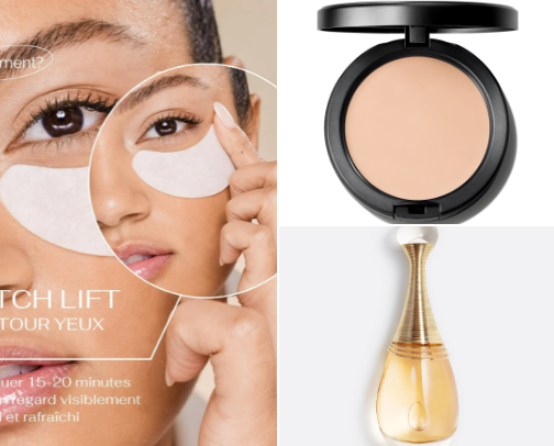 Beauty Products for face cover photo collage