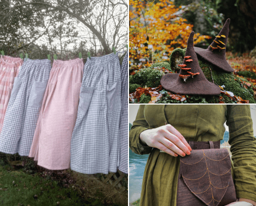 Cottagecore shops that sell sustainably made clothing cover photo collage